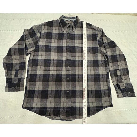 Pendleton Mens Button-Up Long Sleeve Plaid Flannel Shirt Gray/Black XL - Picture 3 of 10